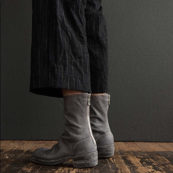 GUIDI 788Z Back Zip Mid Boots Grey - Picture 3 of 9